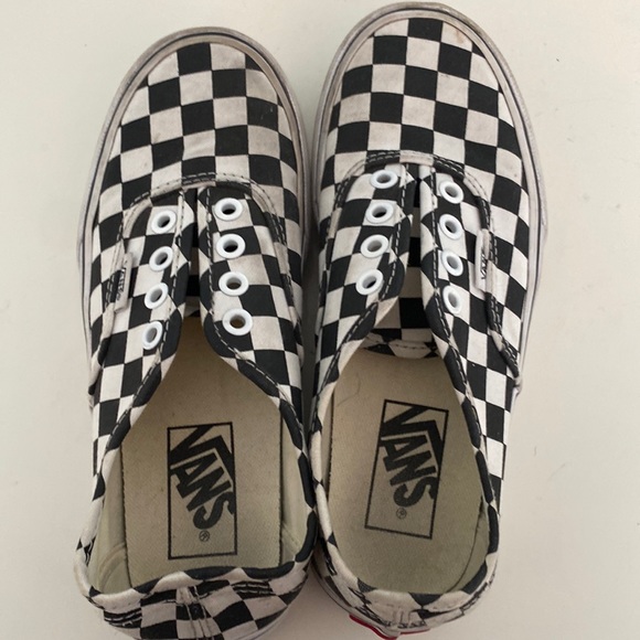 Vans Shoes - Vans off the wall checkerboard sneakers womens size 5 mens 3.5 black and white